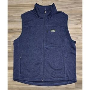 L.L.Bean Navy Fleece Vest Size XL
